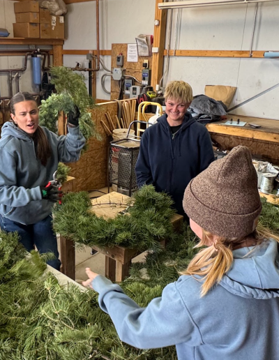 Wreath making process